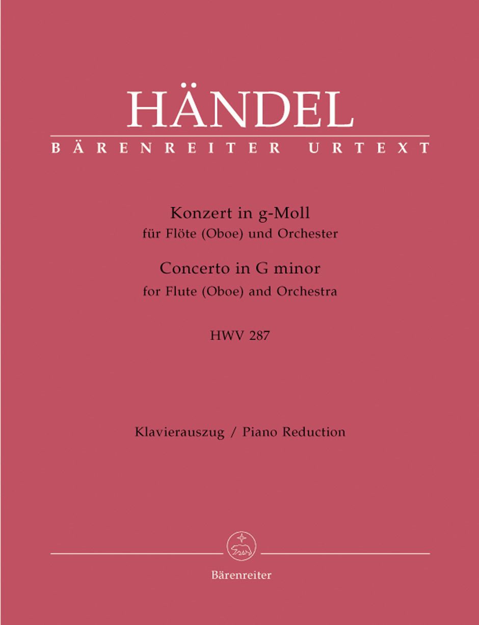 BARENREITER HANDEL G.F. - KONZERT G-MOLL HWV 287 - FLUTE (HAUTBOIS) & PIANO