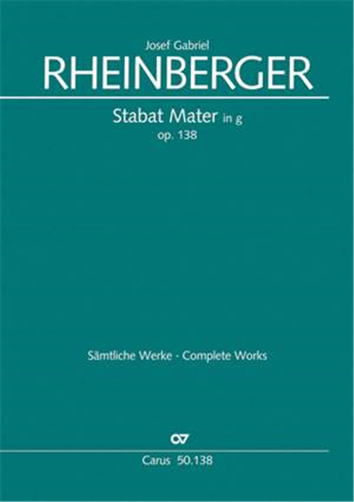 CARUS Rheinberger J.G. - Stabat Mater Op.138 - Partie De Choeur