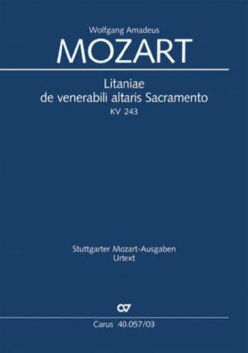 CARUS MOZART W.A. - LITANIAE DE VENERABILI ALTARIS SACRAMENTO KV 243 - REDUCTION PIANO