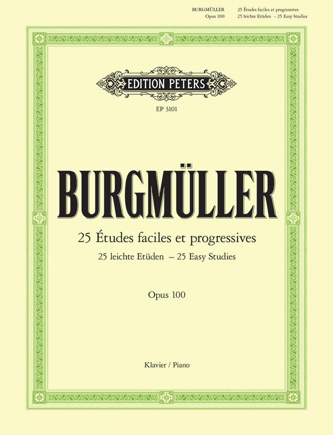 EDITION PETERS Burgmuller - 25 Etudes Faciles Op.100 - Piano