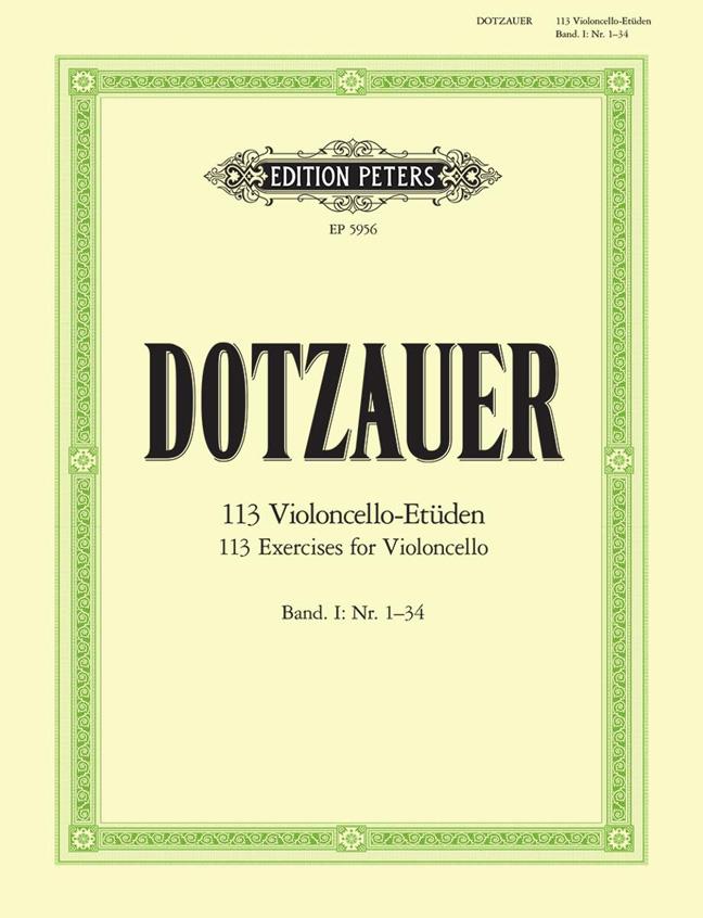 EDITION PETERS DOTZAUER FRIEDRICH - 113 EXERCICES VOL.1 (N° 1-34) - VIOLONCELLE