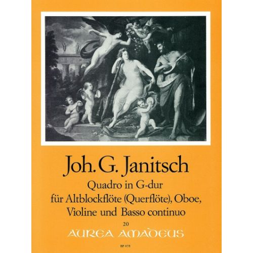 AMADEUS Janitsch J. G. - Quadro in G-Dur - Altblockflöte oder Querflöte, Oboe, Violine und Bc.