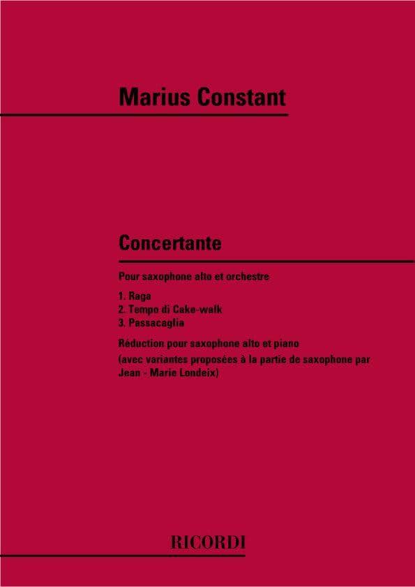 RICORDI CONSTANT M. - CONCERTANTE - SAXOPHONE ET PIANO