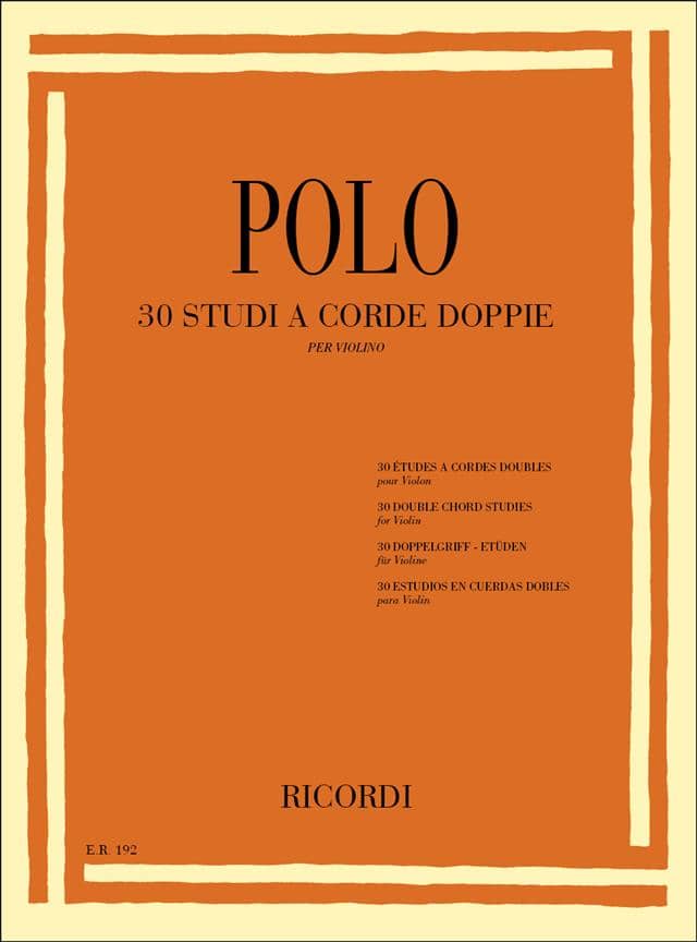 RICORDI POLO E. - 30 ETUDES A CORDES DOUBLES - VIOLON 