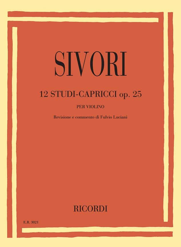 RICORDI SIVORI CAMILLO - 12 ETUDES CAPRICES OP.25 - VIOLON