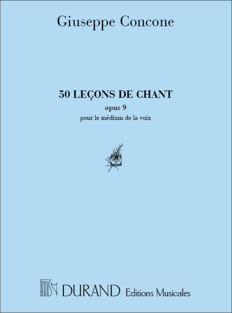 DURAND CONCONE - 50 LECONS OP 9 - CHANT ET PIANO