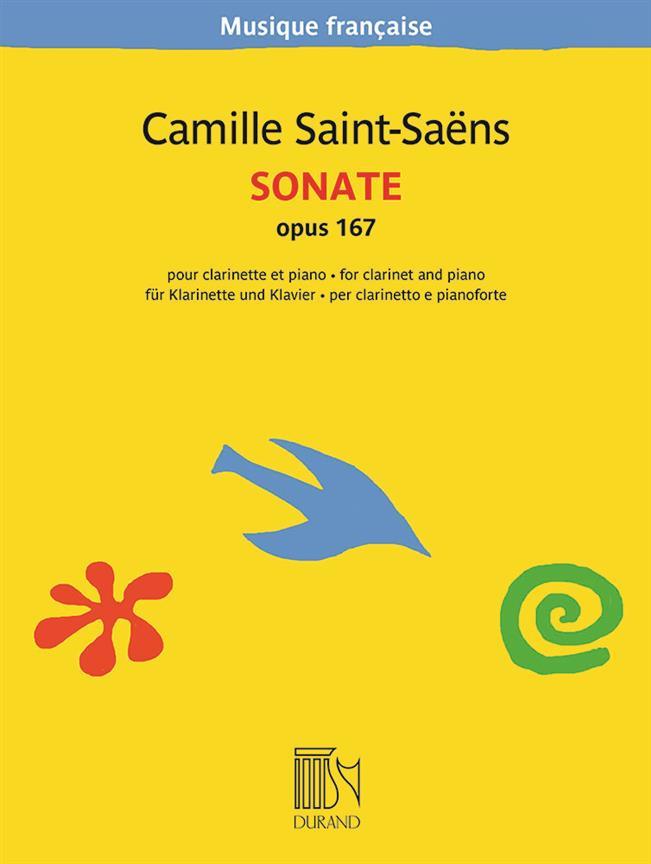 DURAND SAINT-SAENS CAMILLE - SONATE OP.167 - CLARINETTE & PIANO 