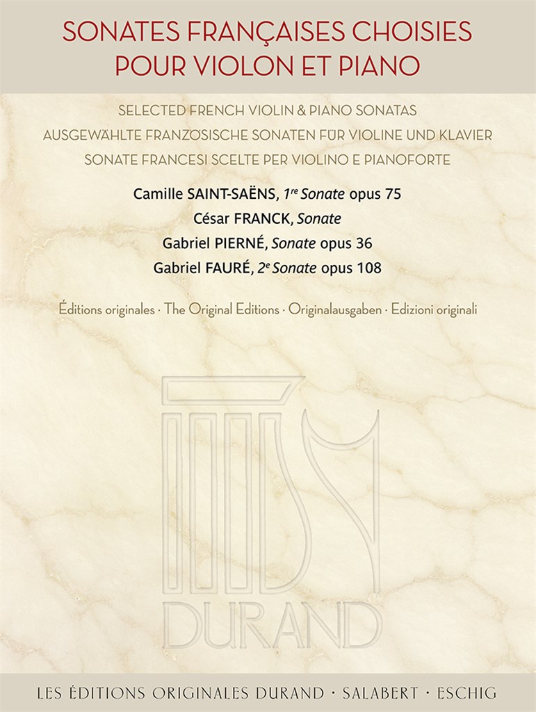 DURAND SONATES CHOISIES POUR VIOLON & PIANO