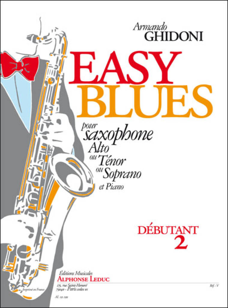 LEDUC Ghidoni Armando - Easy Blues Débutant 2 - Saxophone & Piano