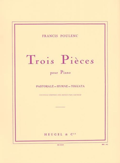 HEUGEL Poulenc F. - Trois Pieces - Piano
