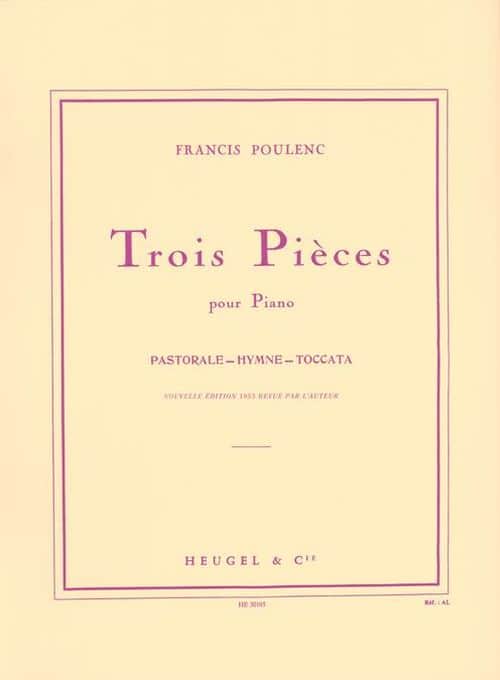 HEUGEL POULENC F. - TROIS PIECES - PIANO 