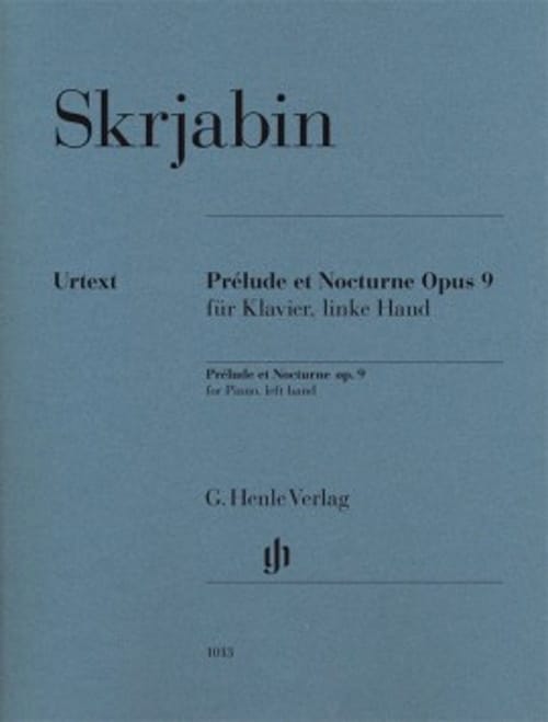 HENLE VERLAG SKRJABIN A. - PRELUDE & NOCTURNE OP.9 - PIANO