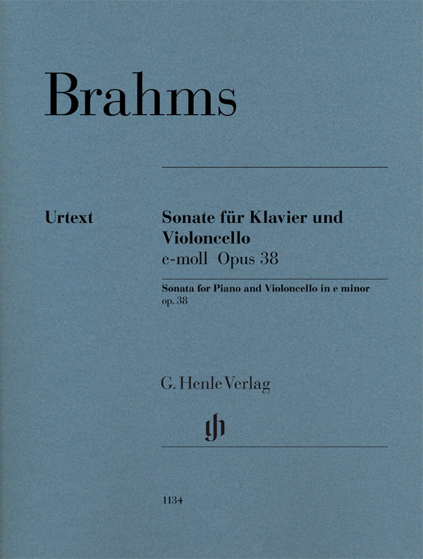 HENLE VERLAG BRAHMS J. - SONATA E MINOR OP.38 - VIOLONCELLE ET PIANO 
