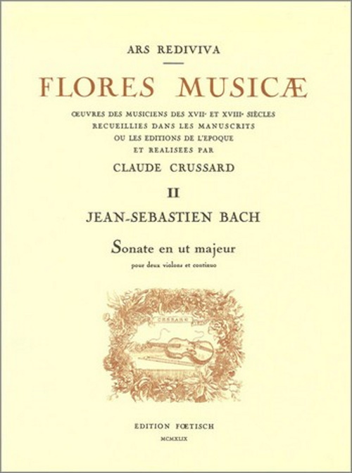 EDITION FOETISCH J.S. Sonate En Ut Majeur, Pour Deux Violons Et Continuo