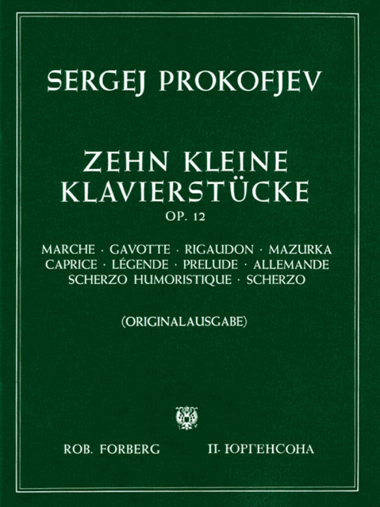 FORBERG PROKOFIEV S. - 10 KLEINE KLAVIERSTUCKE OP.12