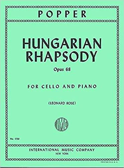 IMC POPPER D. - HUNGARIAN RHAPSODY OP.68 - VIOLONCELLE & PIANO 