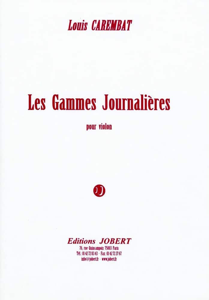 JOBERT CAREMBAT LOUIS - GAMMES JOURNALIERES - VIOLON