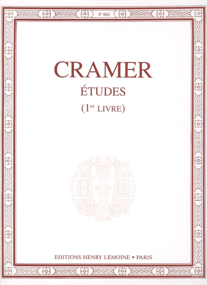 LEMOINE CRAMER JOHANN BAPTIST - ETUDES VOL.1 - PIANO