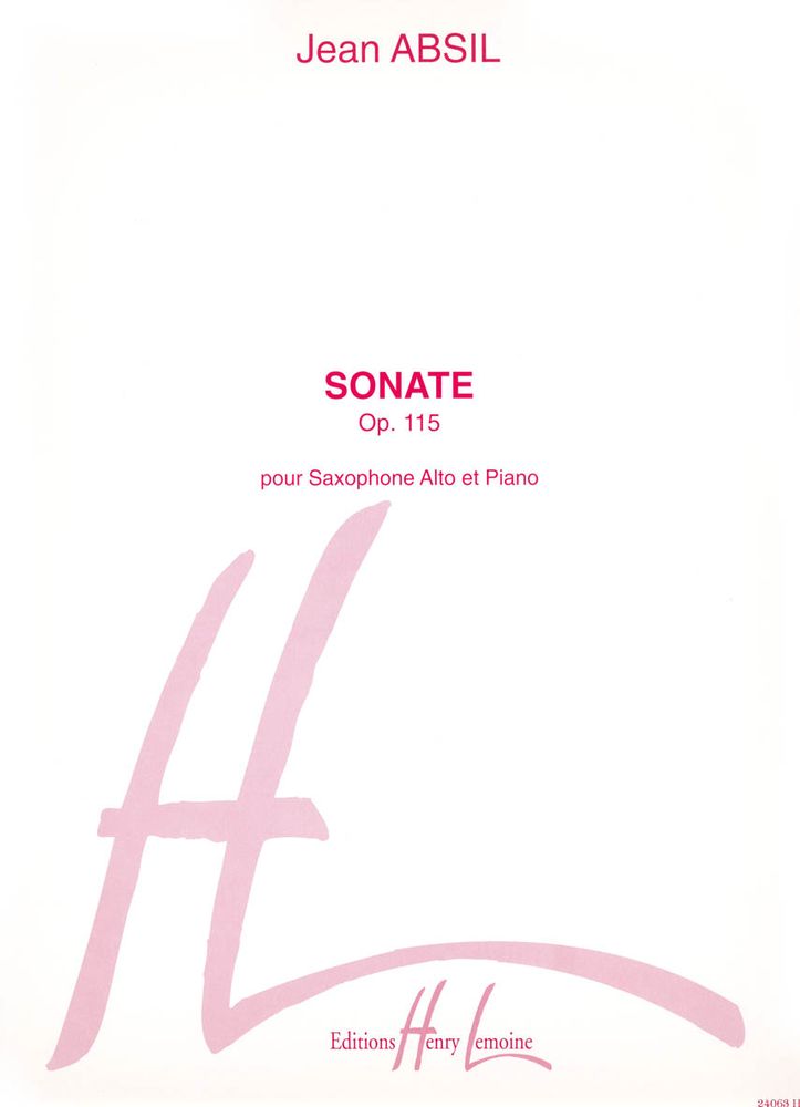 LEMOINE ABSIL JEAN - SONATE OP.115 - SAXOPHONE, PIANO