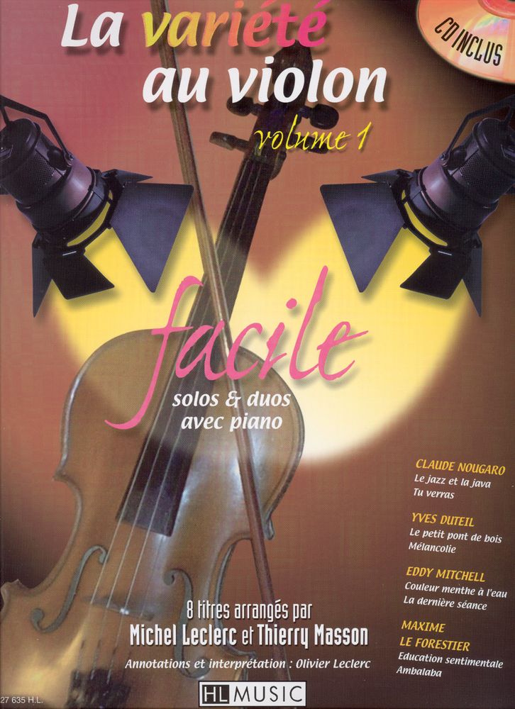 LEMOINE LECLERC M./ MASSON T. - LA VARIETE AU VIOLON VOL.1 + CD - VIOLON