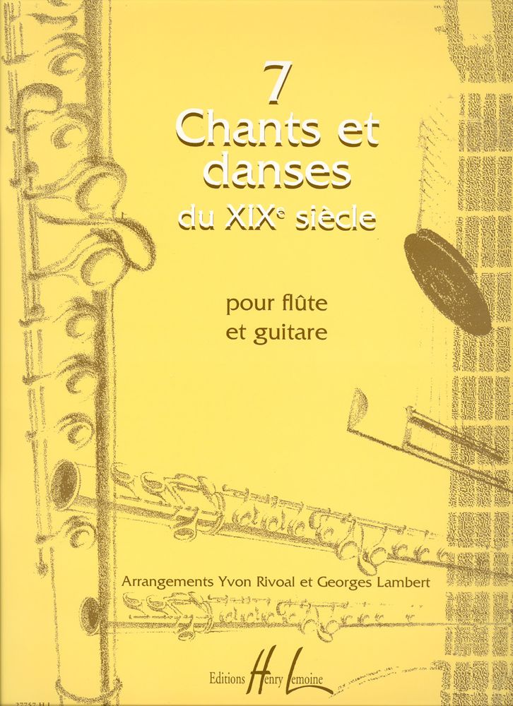 LEMOINE CHANTS ET DANSES DU XIXEME (7) - FLUTE, GUITARE