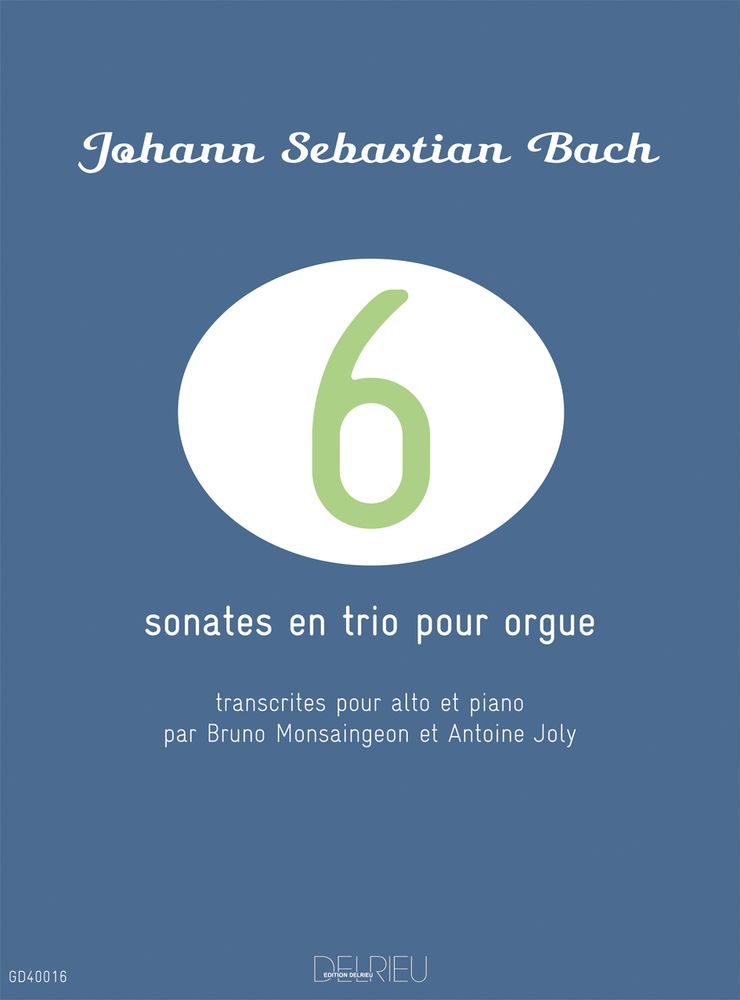EDITION DELRIEU J.S. - Sonates En Trio Pour Orgue (6) - Alto, Piano