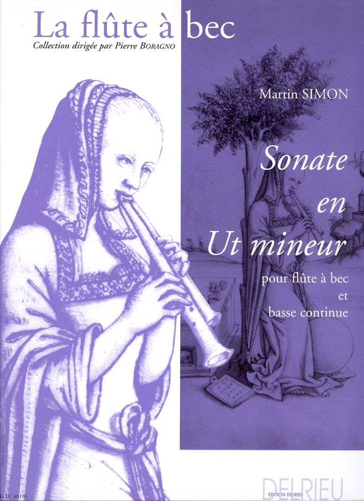 EDITION DELRIEU Simon Martin - Sonate En Ut Min. - Flute A Bec