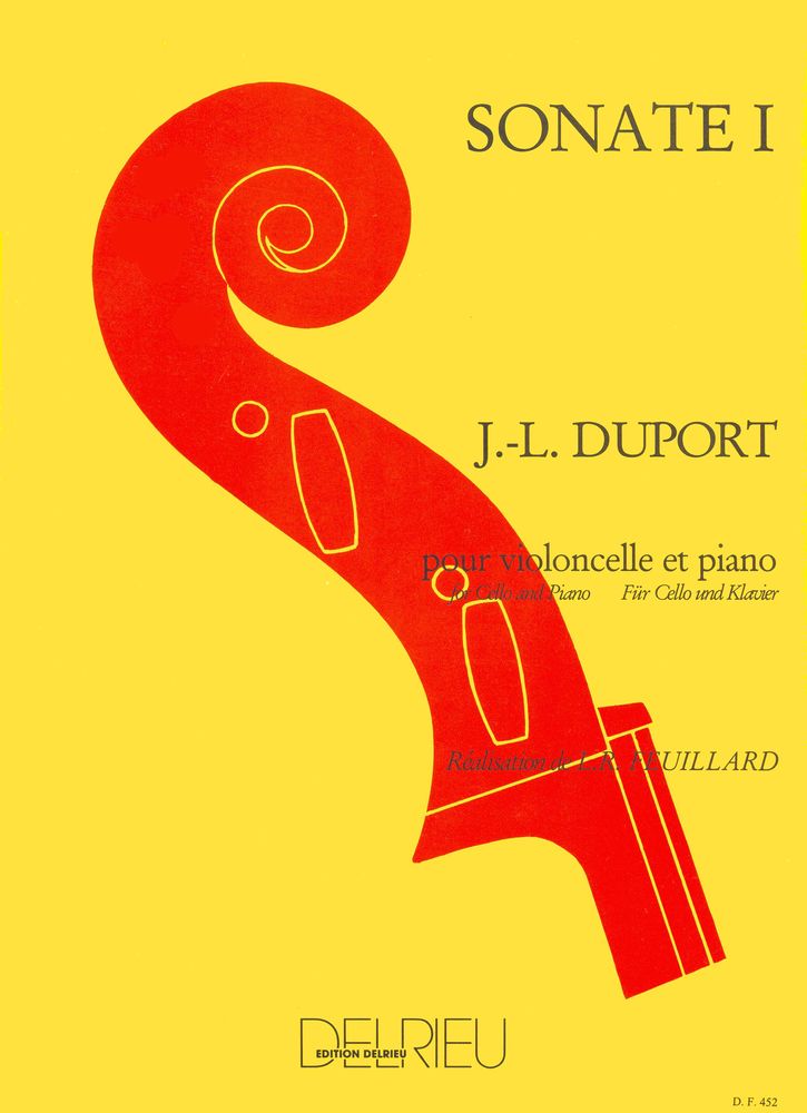 EDITION DELRIEU DUPORT JEAN-LOUIS - SONATE N°1 - VIOLONCELLE, PIANO