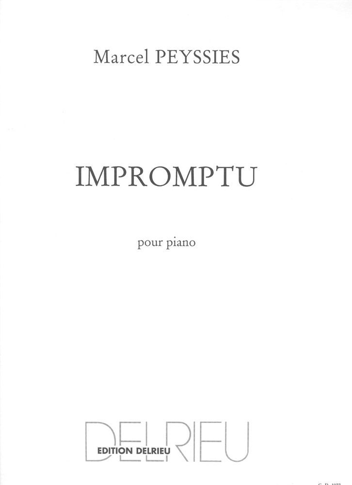 EDITION DELRIEU Peyssies Marcel - Impromptu - Piano