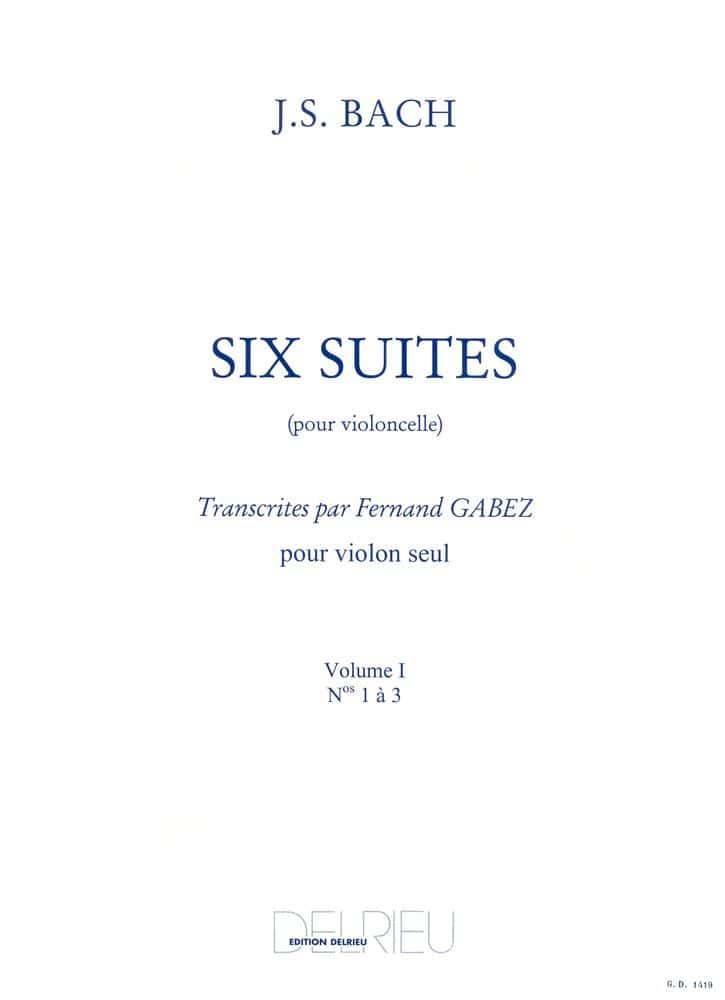 EDITION DELRIEU BACH J.S. - SUITES (6) VOL.1 - VIOLONCELLE