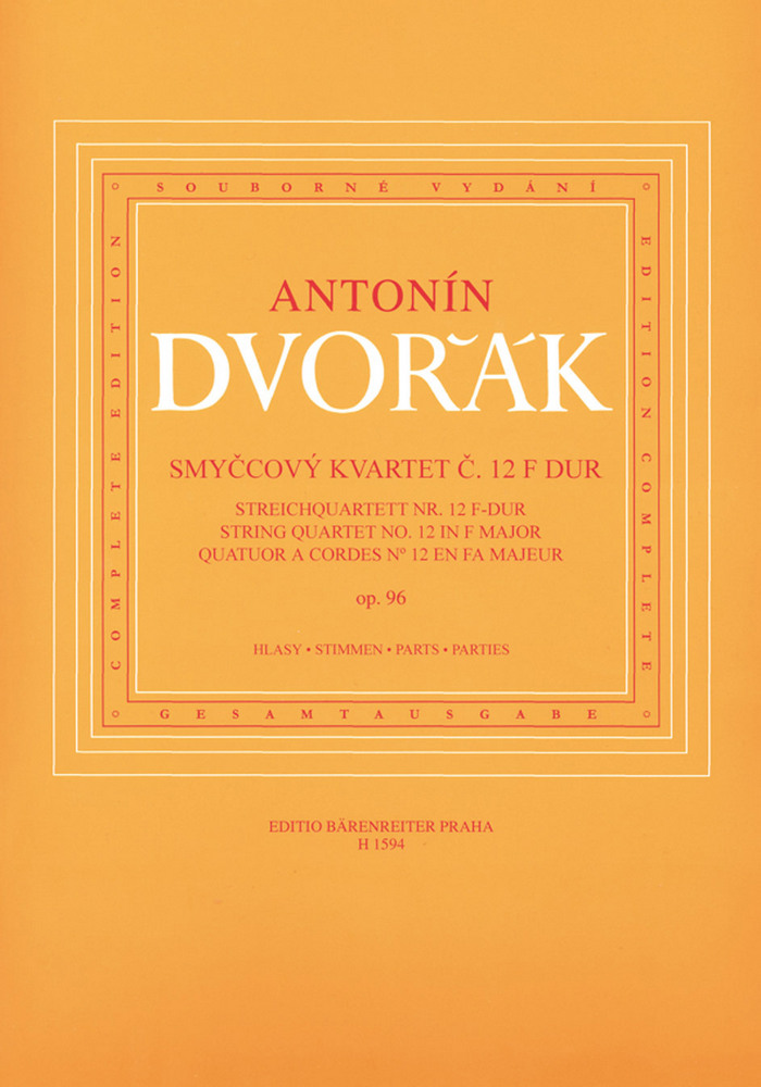 SUPRAPHON Dvorak A. - Streichquartett N°12 F-dur Op.96 - Parties