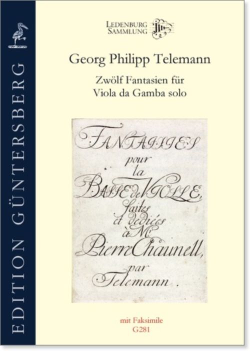 GUNTERSBERG Telemann G.P. - 12 Fantaisies - Viole De Gambe