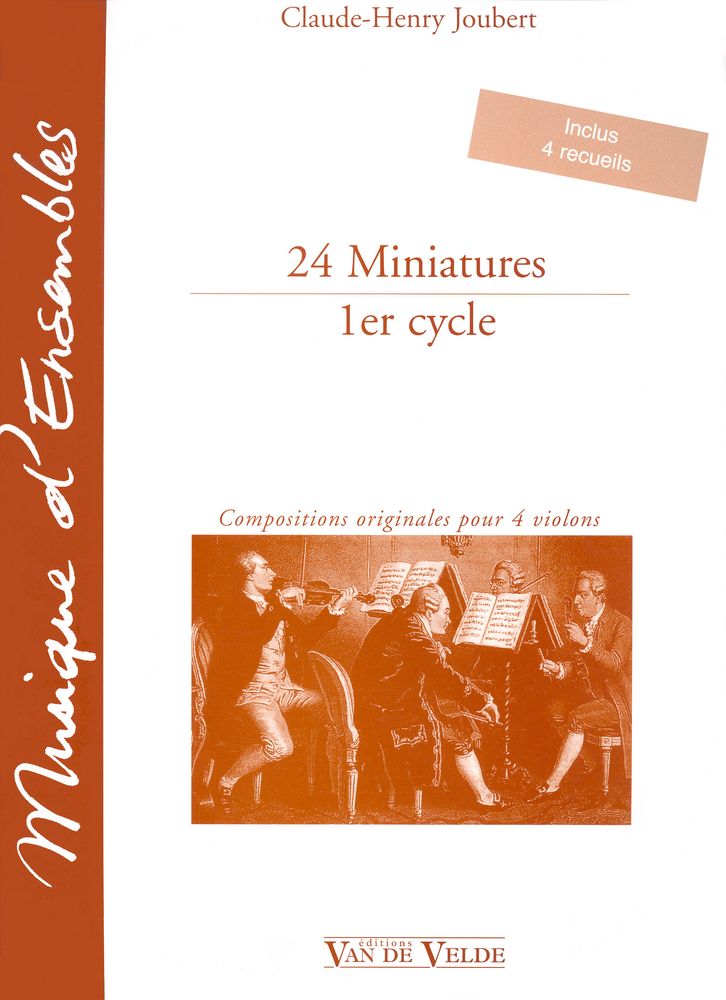 VAN DE VELDE JOUBERT CLAUDE-HENRY - MINIATURES (24) - 4 VIOLONS