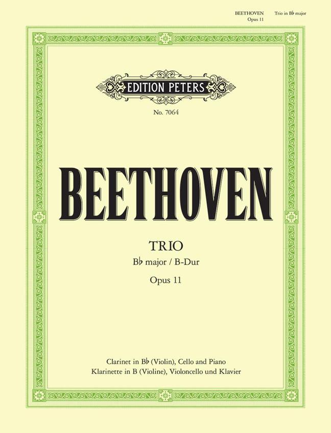 EDITION PETERS BEETHOVEN LUDWIG VAN - TRIO IN B FLAT OP.11 - CLARINET(S) AND OTHER INSTRUMENTS