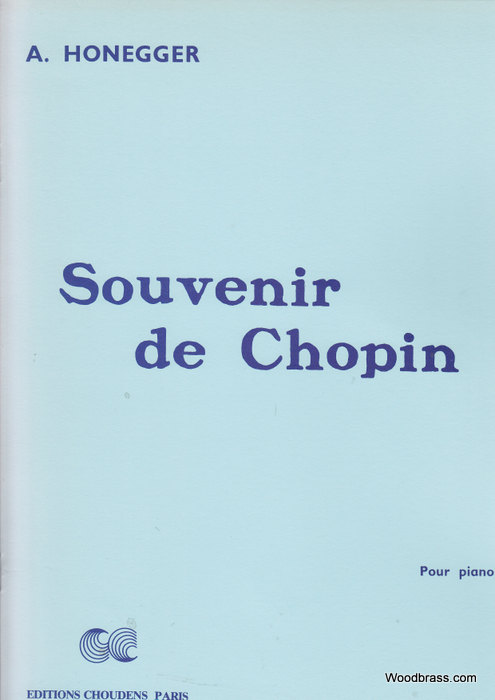 CHOUDENS HONEGGER ARTHUR - SOUVENIR DE CHOPIN - PIANO