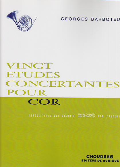 CHOUDENS BARBOTEU G. - ETUDES CONCERTANTES - COR
