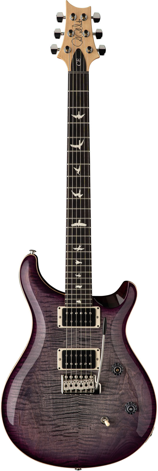 PRS ce24 faded gray black purple burst