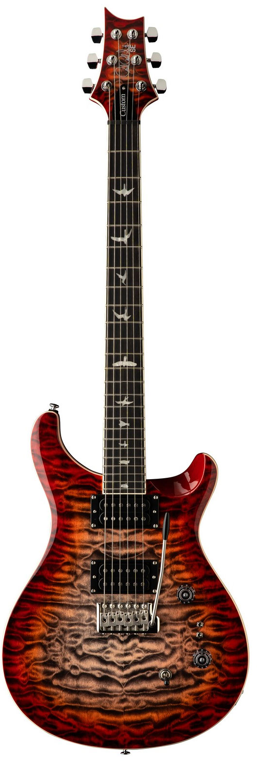 PRS Custom 24-08 Se Quilt Charcoal Cherry Burst