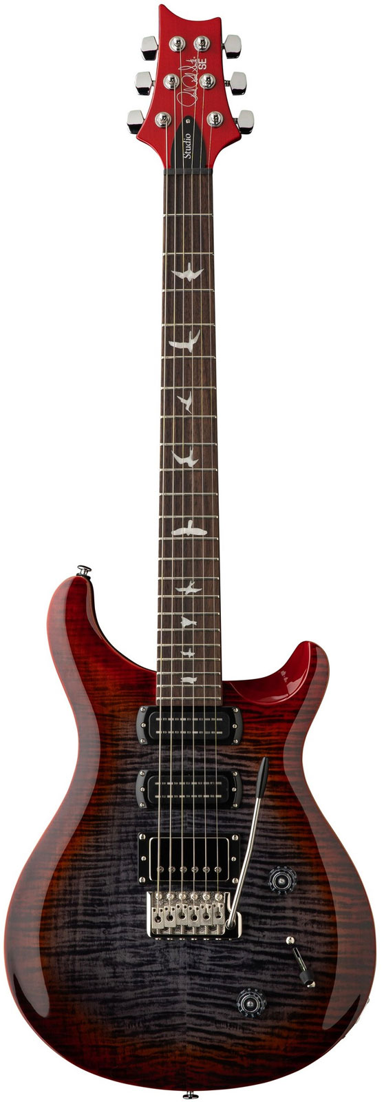 PRS SE Studio Charcoal Cherry Burst