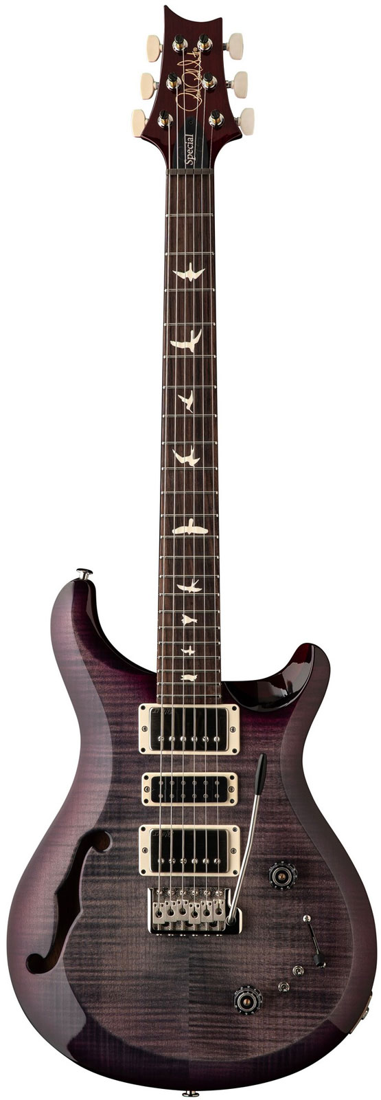 PRS S2 Special Semi Hollow Faded Gray Black Purple Burst