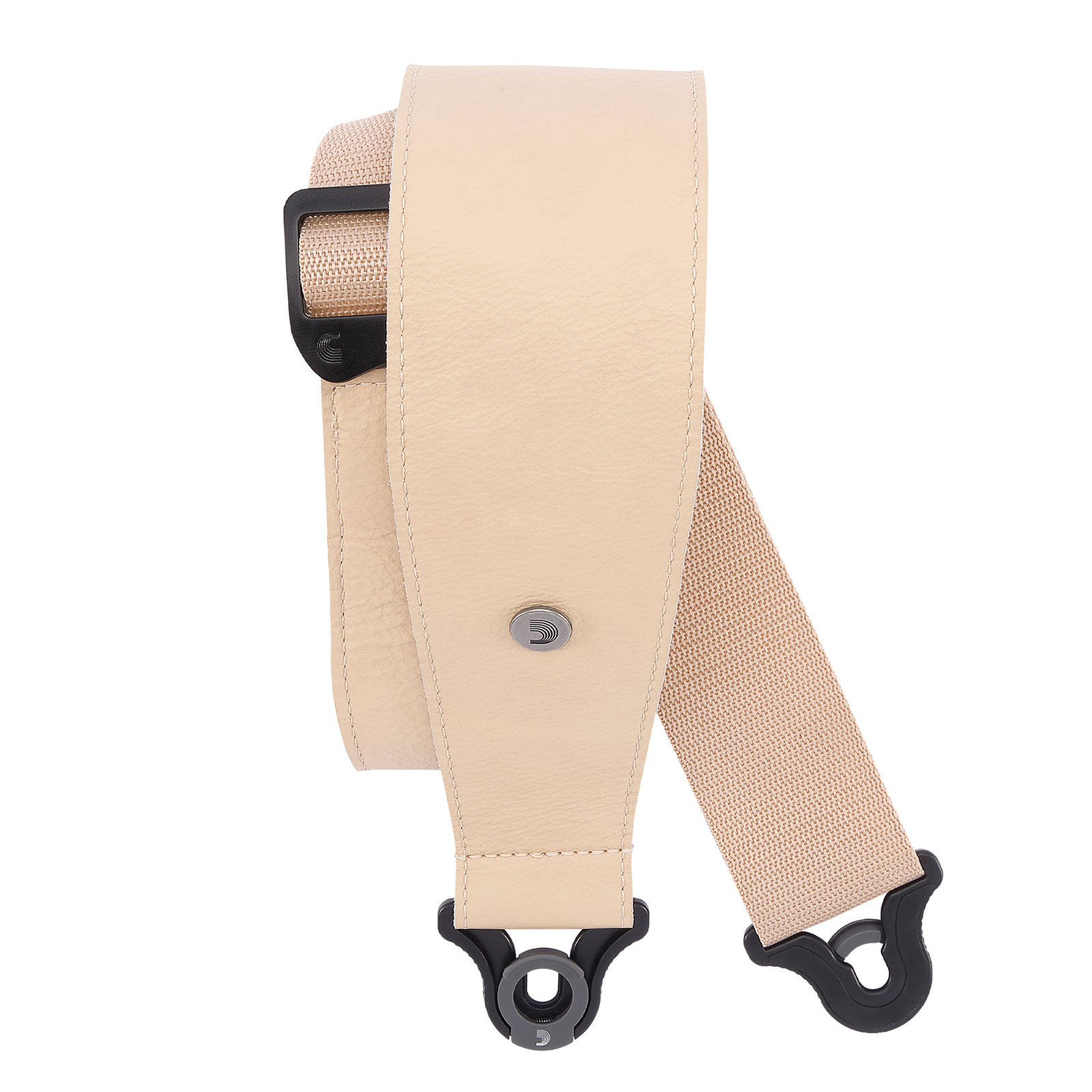D'ADDARIO AND CO COMFORT LEATHER AUTO LOCK GUITAR STRAP, TAN