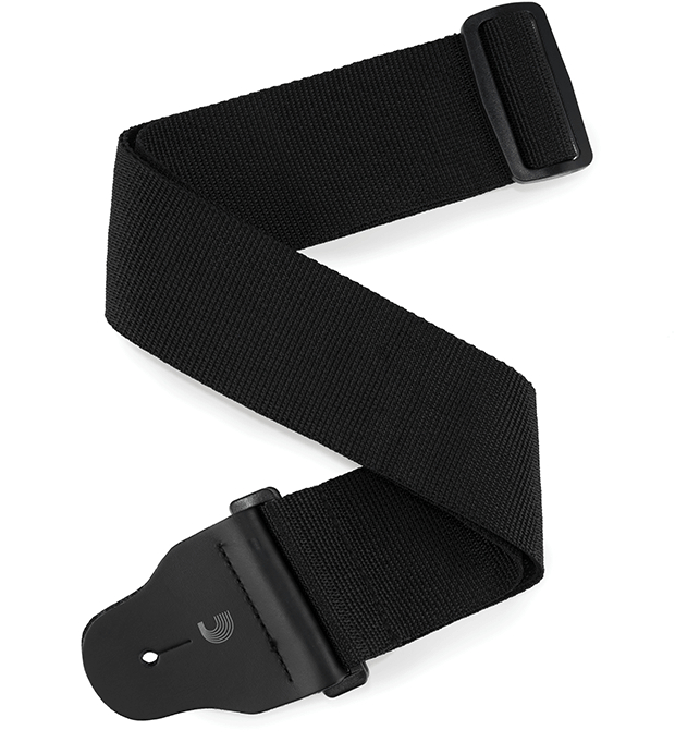 D'ADDARIO AND CO 3 INCH WIDE BASS GUITAR STRAP BLACK