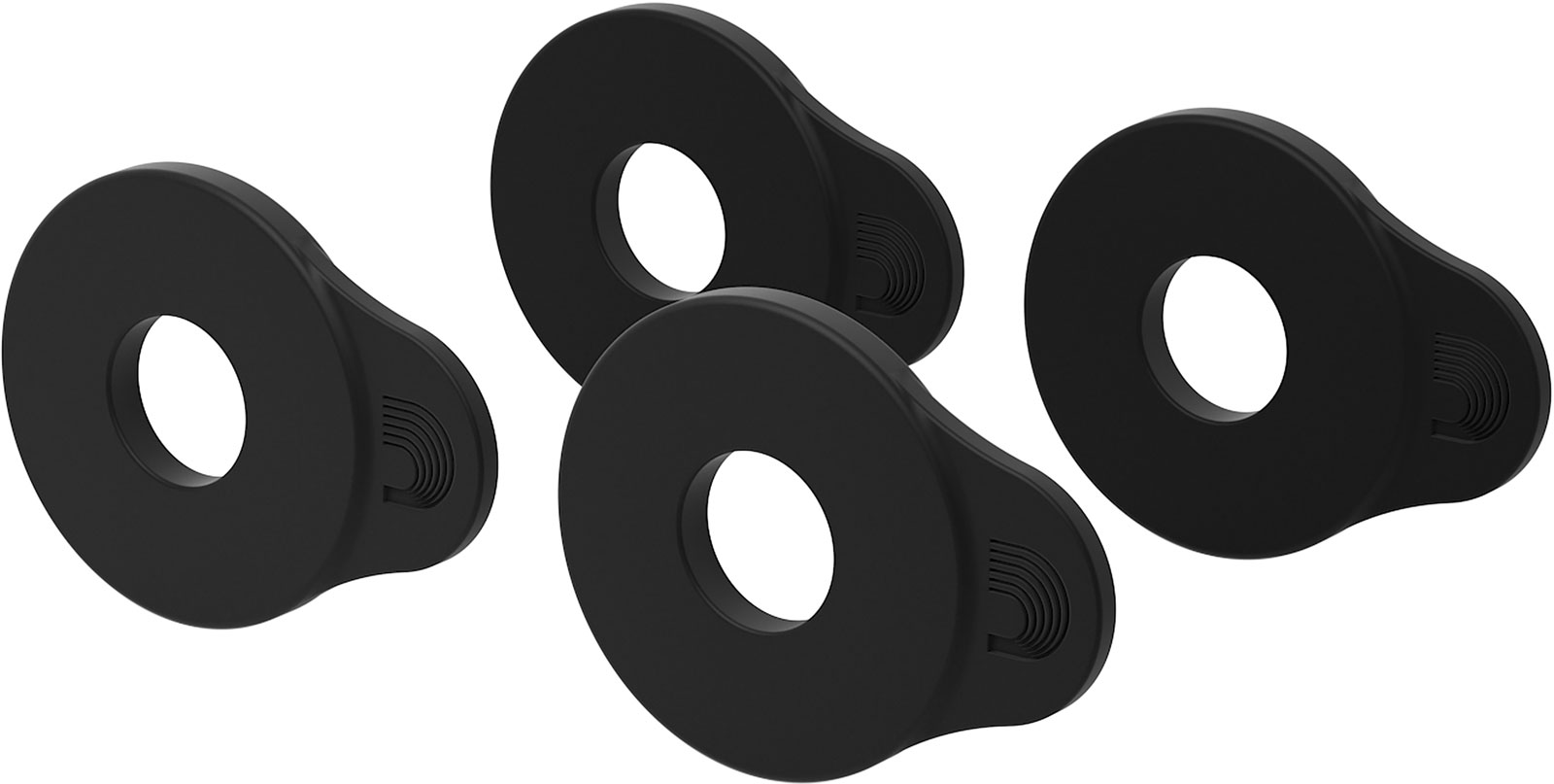 D'ADDARIO AND CO Flex Lock Strap Block, 4-Pk Black