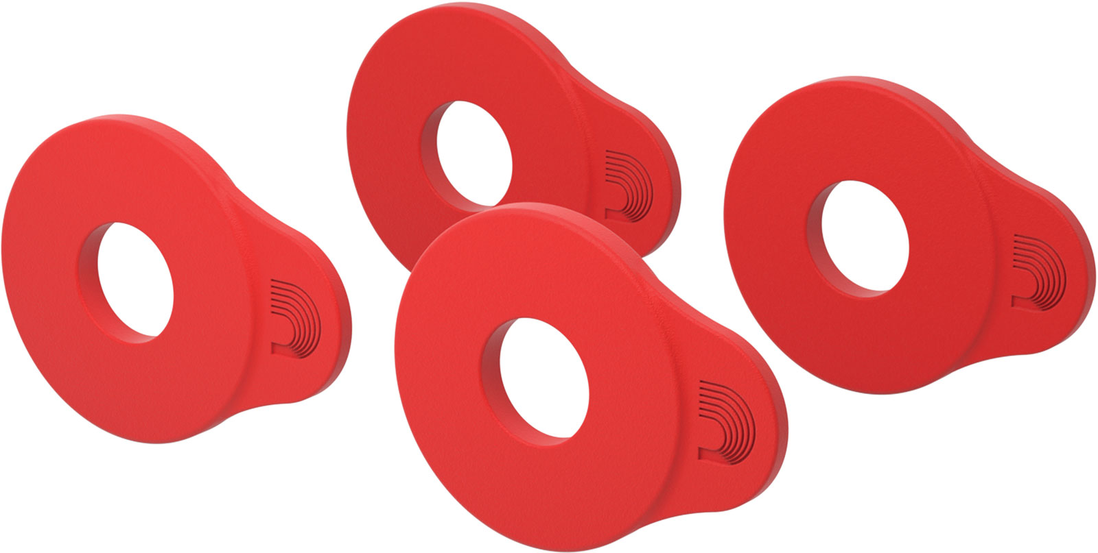 D'ADDARIO AND CO Flex Lock Strap Block, 4-Pk Red