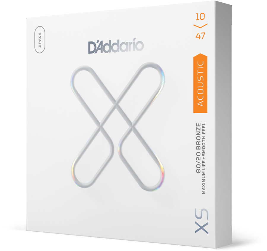 D'ADDARIO AND CO XSABR1047-3P 10-47 Extra Light, XS 80/20 Coated 3-Pack