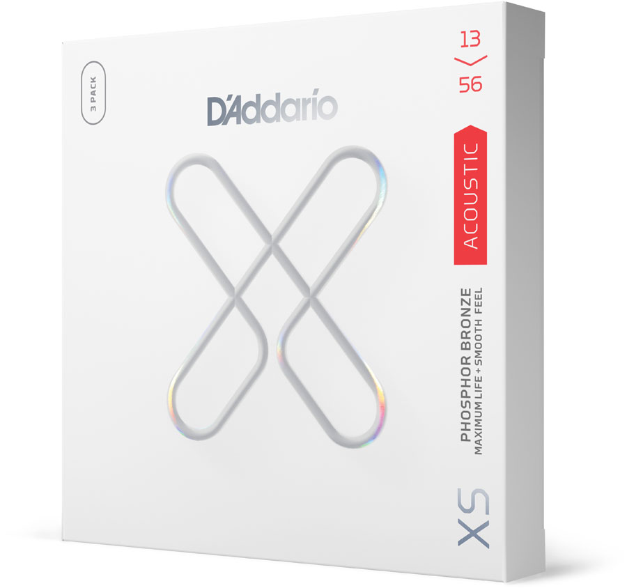 D'ADDARIO AND CO XSAPB1356-3P 13-56 Medium, XS PB Coated 3-Pack