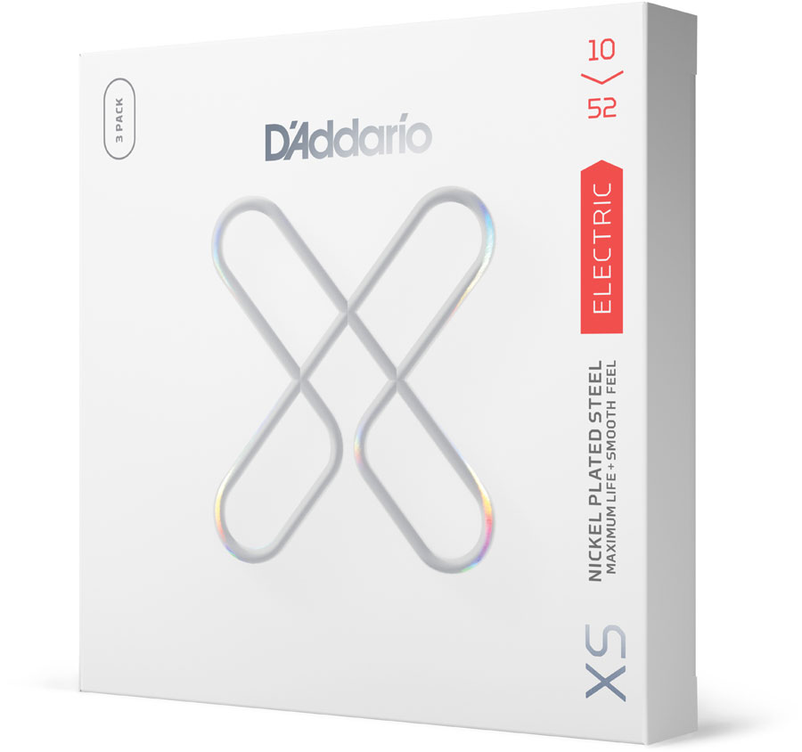 D'ADDARIO AND CO XSE1052-3P 10-52 Light Top/Hvy Btm, XS Nickel Coated 3-Pack
