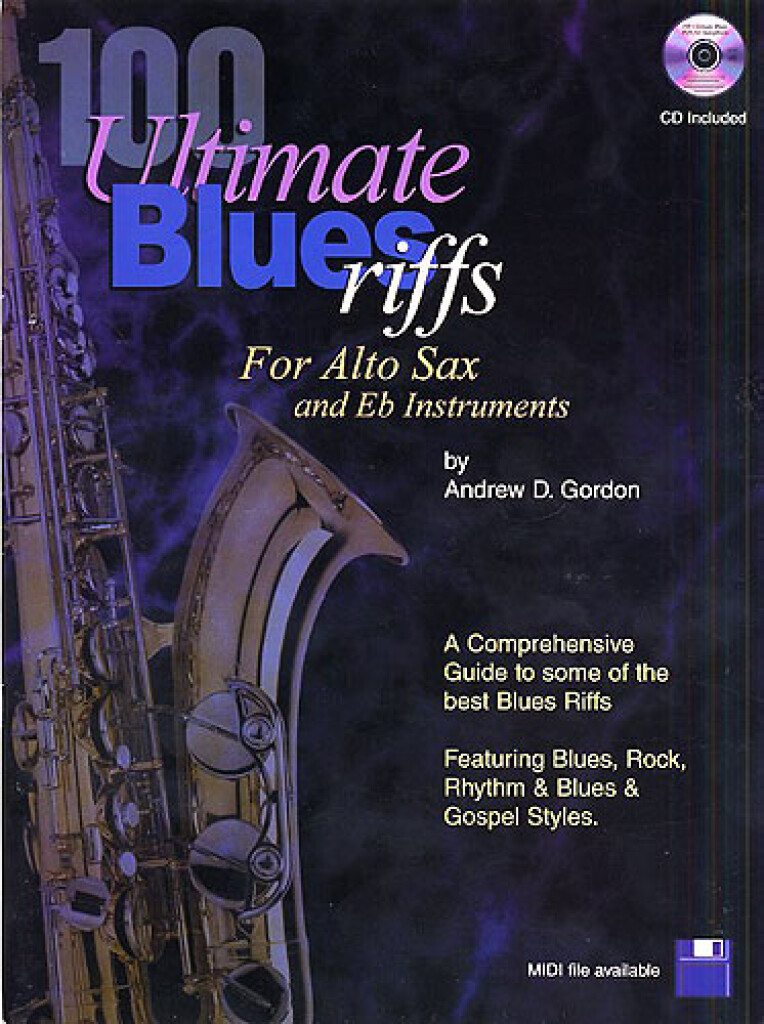 ADG PRODUCTIONS 100 ULTIMATE BLUES RIFFS - ALTO SAXOPHONE 