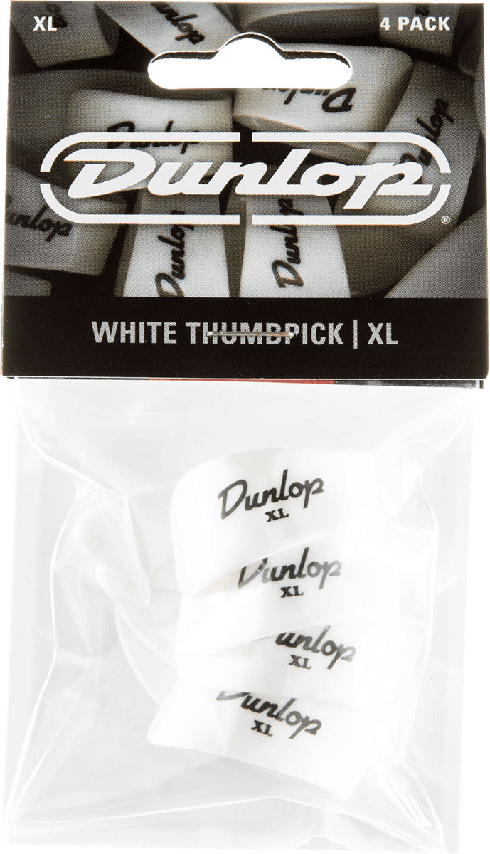 JIM DUNLOP THUMBPICK XL PACK OF 4 WHITE