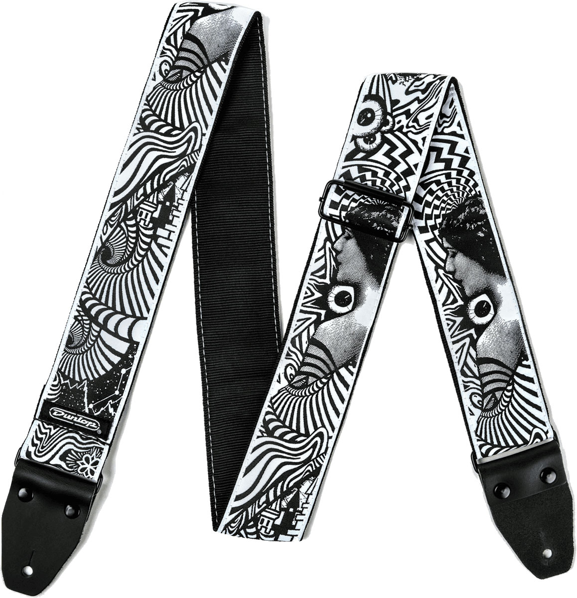 JIM DUNLOP STRAP I LOVE DUST I LOVE DUST VORTEX BLACK/WHITE